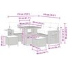vidaXL Garten-Sofa-Set mit Kissen 8 pcs Schwarz und Creme