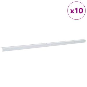 vidaXL Treppenkantenprofile 10 Stk. Silber 67 x 3,5 x 3 cm Aluminium