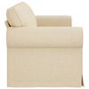 vidaXL Sofa 180cm Creme Metall