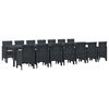 vidaXL Garten-Esszimmergarnitur mit Kissen 15 pcs Anthrazit PP