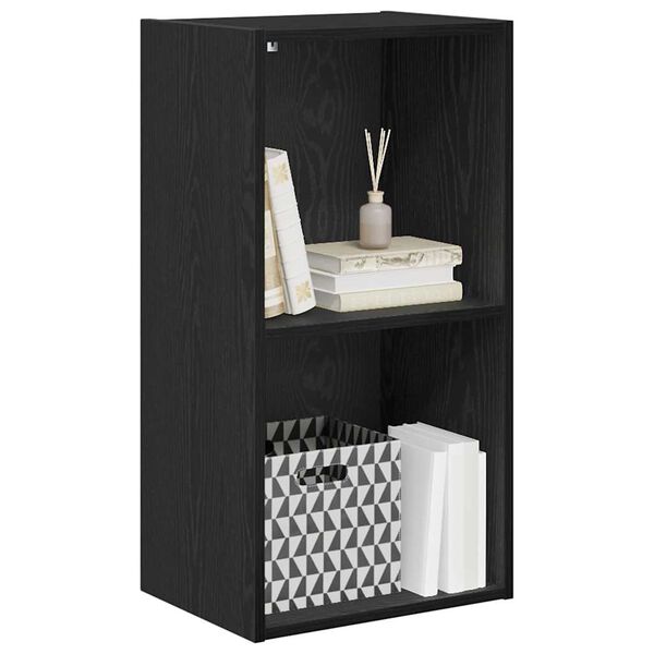 vidaXL B&uuml;cherregal Schwarz Eichen-Optik 40 x 30 x 77 cm Holzwerkstoff