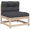 vidaXL 6-tlg. Garten-Sofagarnitur mit Kissen Massivholz Kiefer