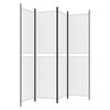 vidaXL 4-tlg. Paravent Wei&szlig; 200x200 cm Stoff