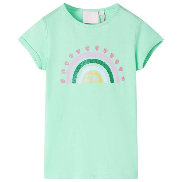 Kinder-T-Shirt Knallgr&uuml;n 116