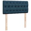 vidaXL Boxspringbett mit Matratze Dunkelblau 80x200 cm Samt