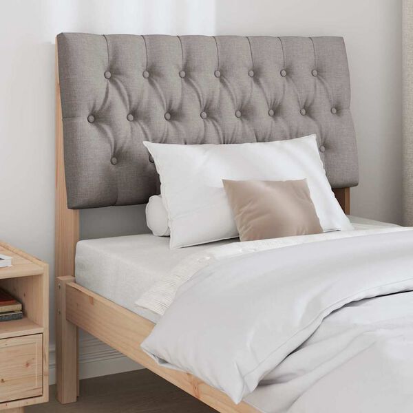 vidaXL Gepolstertes Kopfteil Taupe 90 cm Massives Kiefernholz