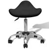 vidaXL Salon Spa Hocker Schwarz 50 x 50 x (58,5-74,5) cm Kunstleder