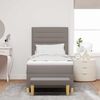 vidaXL Boxspringbett mit Matratze mit Kopfteil Taupe 90 x 200 cm Stoff