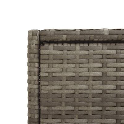 vidaXL Gartenschrank Grau 55x55x111 cm Poly Rattan