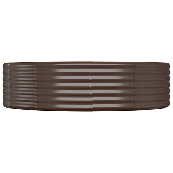 vidaXL Hochbeet Verzinkter Stahl 140x140x36 cm Braun