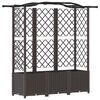 vidaXL Hochbeet mit Rankgitter und Dach Braun 163 x 40 x 138 cm PP