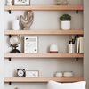 vidaXL Wandregal 100x10x6 cm Massivholz Eiche Unbehandelt