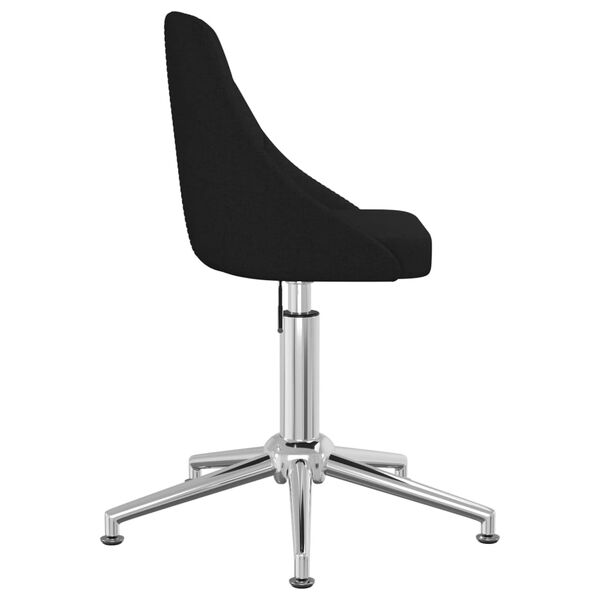 vidaXL Esszimmerstuhl Drehbar Schwarz Stoff