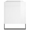 vidaXL Plattenschrank Hochglanz-Wei&szlig; 74,5x38x48 cm Holzwerkstoff