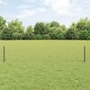 vidaXL Zaun mit Pfosten Grau 0,4 x 50 m Stahl und PVC