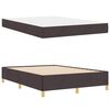 vidaXL Bettrahmen mit Matratze Dunkelbraun 140 x 190 cm Stoff