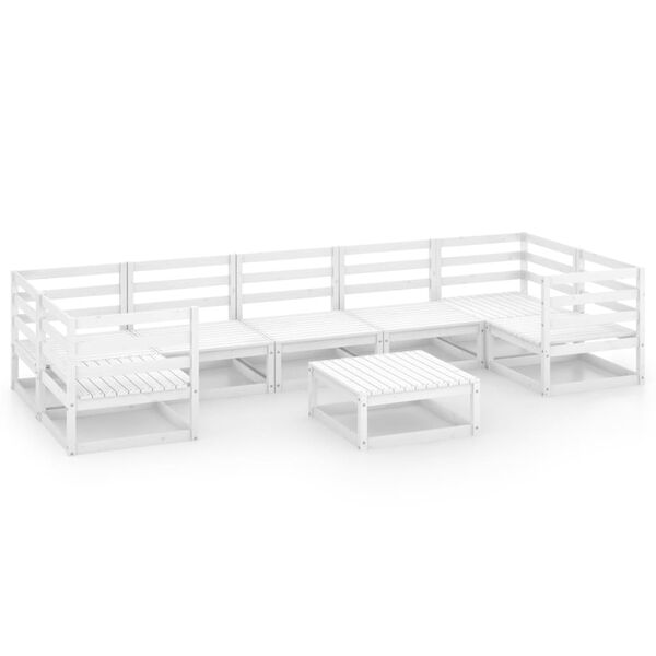 vidaXL 8-tlg. Garten-Lounge-Set Massivholz Kiefer