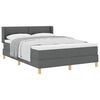 vidaXL Boxspringbett mit Kopfteil Dunkelgrau 200 x 160 cm Stoff