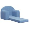 vidaXL Schlafsofa f&uuml;r Kinder Blau Weicher Pl&uuml;sch