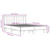 vidaXL Bettgestell Schwarz 135x190 cm Holzwerkstoff und Metall