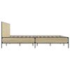 vidaXL Bettgestell Sonoma-Eiche 135x190 cm Holzwerkstoff und Metall