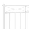 vidaXL Kopfteil Metall Wei&szlig; 75 cm