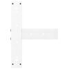 vidaXL Bartischbeine T-Form 2 Stk. Wei&szlig; 40x35x(90-91) cm Stahl