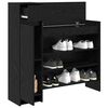vidaXL Schuhschrank mit Regal Schwarz Eichen-Optik 100,5 x 28 x 100 cm