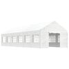 vidaXL Pavillon mit Dach Wei&szlig; 13,38x4,08x3,22 m Polyethylen