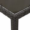 vidaXL 3-tlg. Garten-Essgruppe mit Kissen Schwarz Poly Rattan