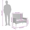 vidaXL 6-tlg. Garten-Lounge-Set mit Kissen Grau Poly Rattan