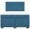 vidaXL Boxspringbett mit Matratze Blau 160x200 cm Samt