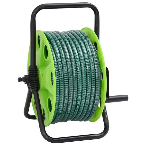 vidaXL Schlauchtrommel Freistehend mit Schlauchanschluss-Set 0,5" 50 m