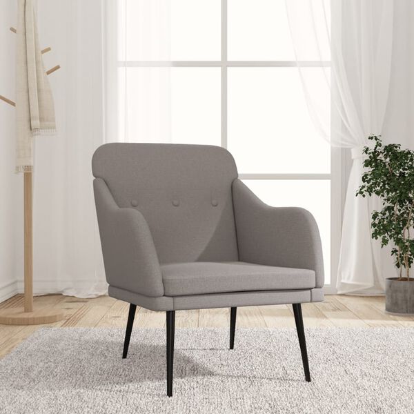 vidaXL Sessel Taupe 63x76x80 cm Stoff