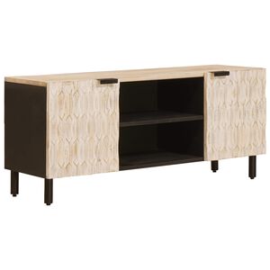 vidaXL TV-Schr&auml;nk mit T&uuml;r Wei&szlig;e gewaschene Oberfl&auml;che 105 x 33 x 46 cm