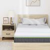 vidaXL Matratze Wei&szlig; und Grau 100 x 200 cm Jacquard-Stoff
