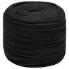 vidaXL Bootsseil Schwarz 8 mm 500 m Polypropylen
