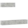 vidaXL 3-tlg. TV-Schrank-Set Betongrau Holzwerkstoff