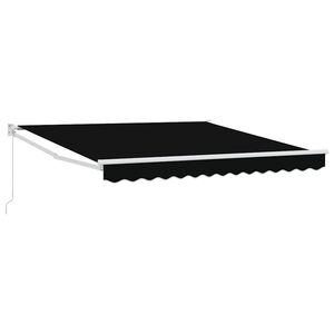 vidaXL Manuelle Markise 3 x 2,5 m Schwarz 100% Polyester