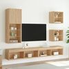 vidaXL Wand-Nachttische mit LED-Leuchten 2 Stk. Sonoma-Eiche