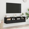 vidaXL TV-Wandschr&auml;nke 2 Stk. Schwarz 60x30x30 cm Holzwerkstoff
