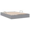 vidaXL Aufbewahrungsbett mit Matratze Hellgrau 135 x 190 cm Stoff