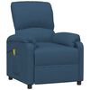 vidaXL Massagesessel Blau Stoff