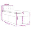 vidaXL Boxspringbett mit Matratze Creme 100x200 cm Stoff