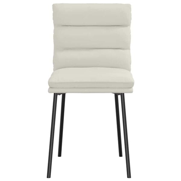 vidaXL Esszimmerst&uuml;hle 2 Stk. Creme Samt