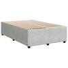 vidaXL Boxspringbett mit Matratze Hellgrau 120x190 cm Samt