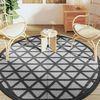 vidaXL Outdoor-Teppich ARAKIL Schwarz &Oslash;200 cm PP