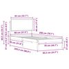 vidaXL Bettgestell mit gepolstertem Kopfteil Taupe 80 x 200 cm