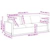 vidaXL Sofa 2 pcs Schwarz 228 x 78 x 80 cm Samt