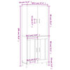 vidaXL Highboard Grau Sonoma 69,5x34x180 cm Holzwerkstoff